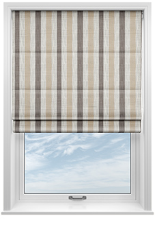 Abilene Stripe, Dustbowl - Motorised Roman Blind
